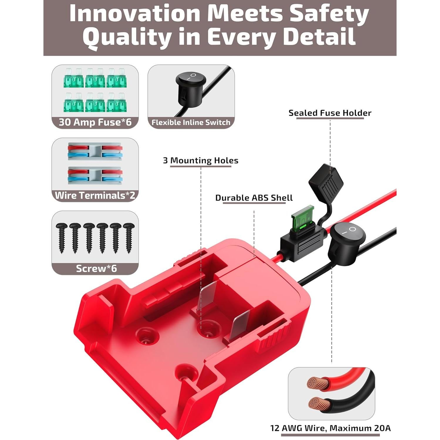 Kit Adaptador Batería 18V Milwaukee M18 2-Pack con Interruptor