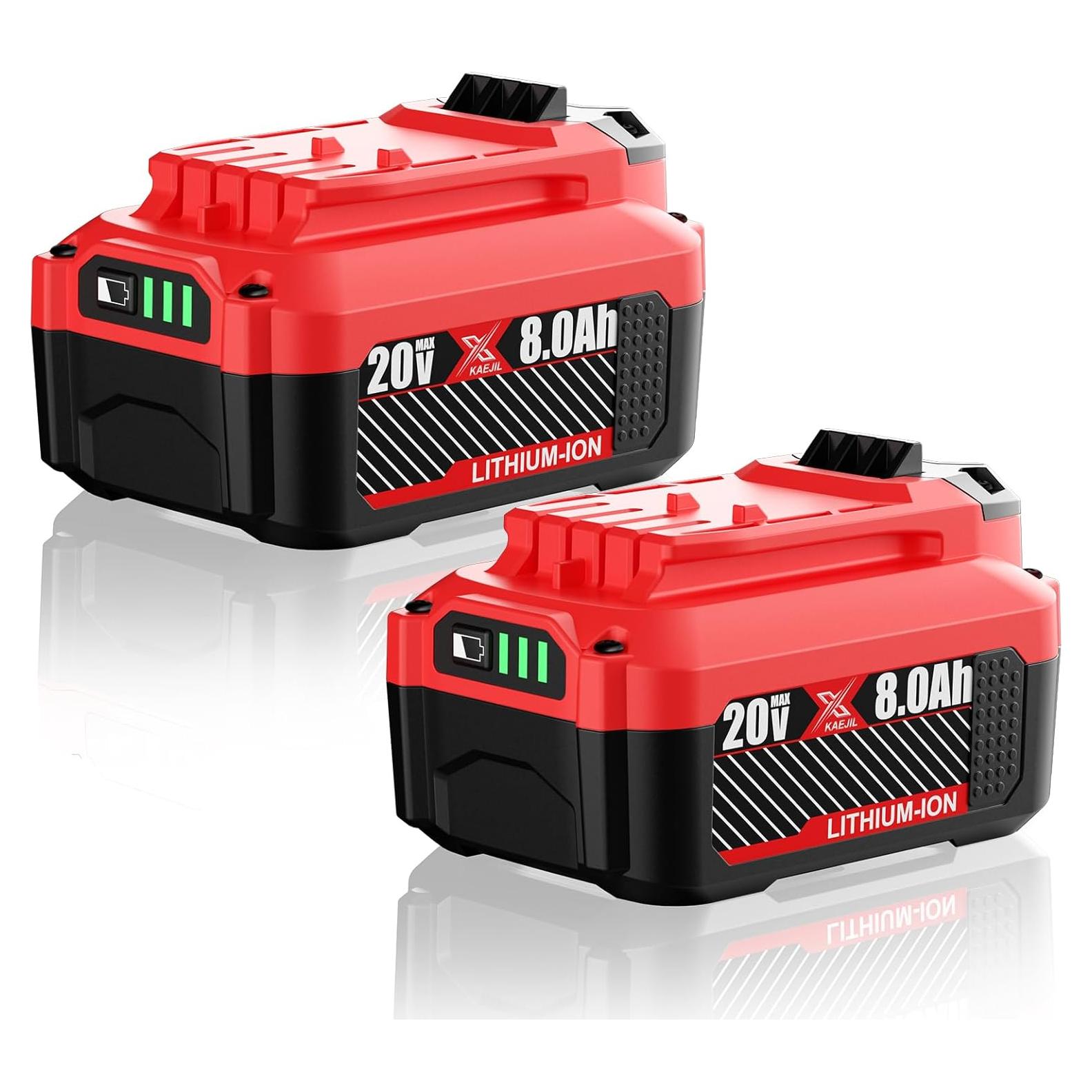 Paquete de 2 Baterías de Litio 20V 8.0Ah Kaejil para Craftsman