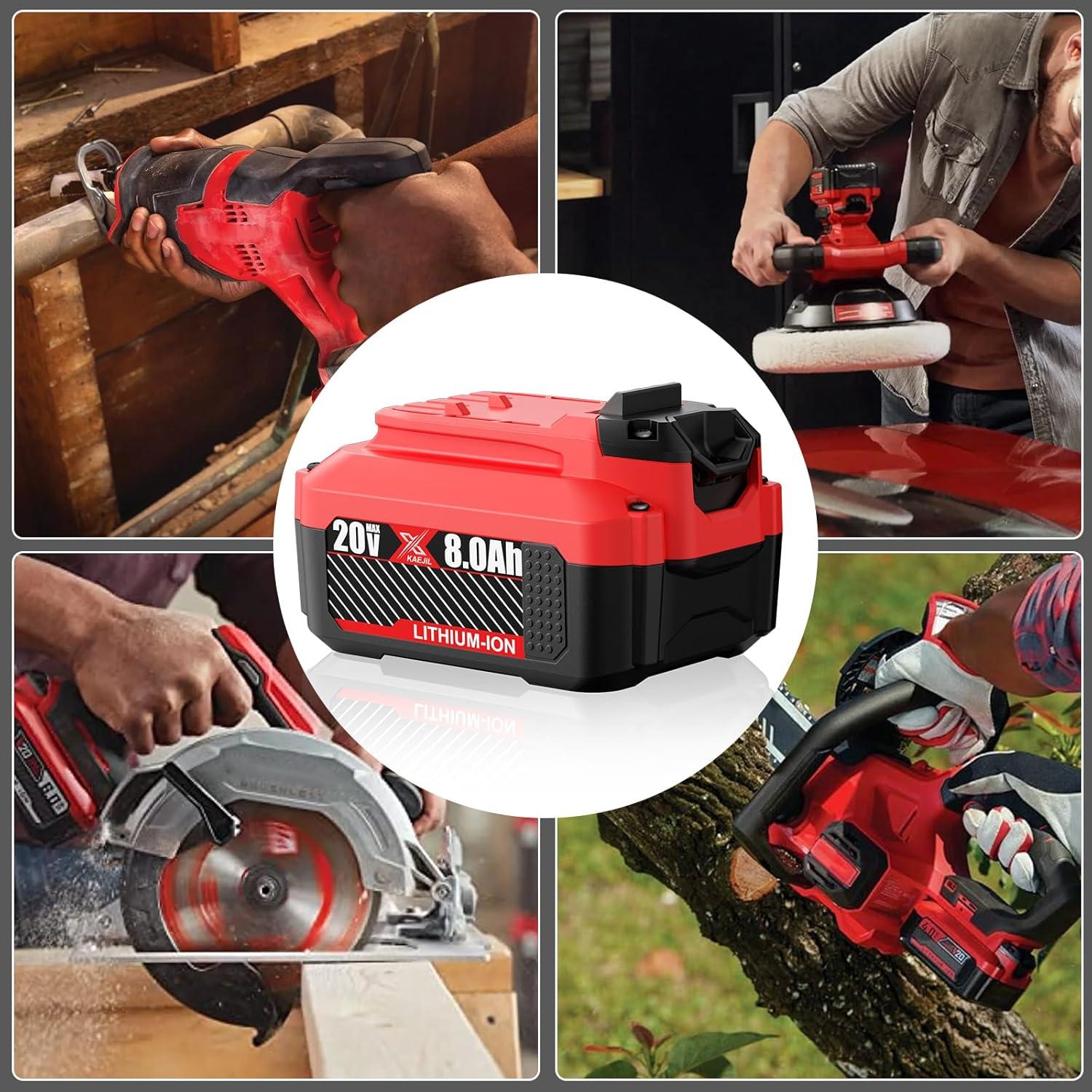 Paquete de 2 Baterías de Litio 20V 8.0Ah Kaejil para Craftsman