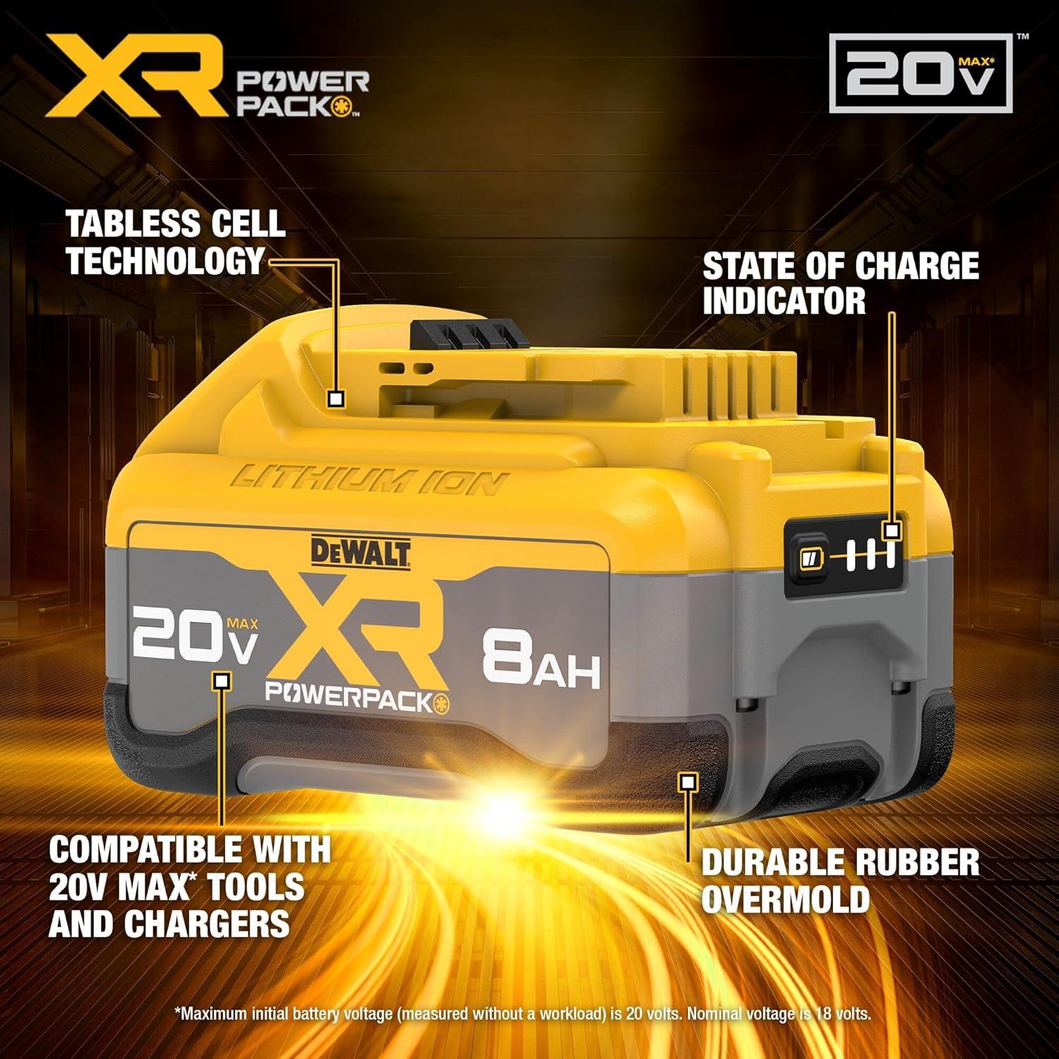 Batería DEWALT 20V MAX XR POWERPACK 8Ah DCB2108