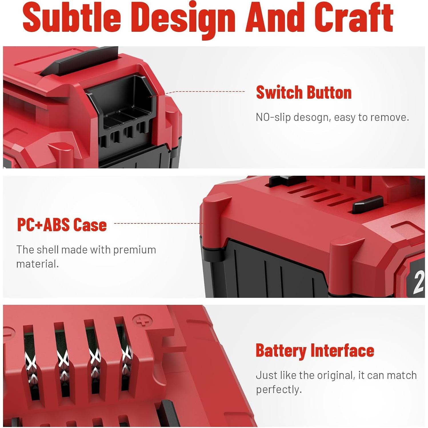 Batería de Reemplazo 20V 6000mAh Porter Cable - 2 Pack