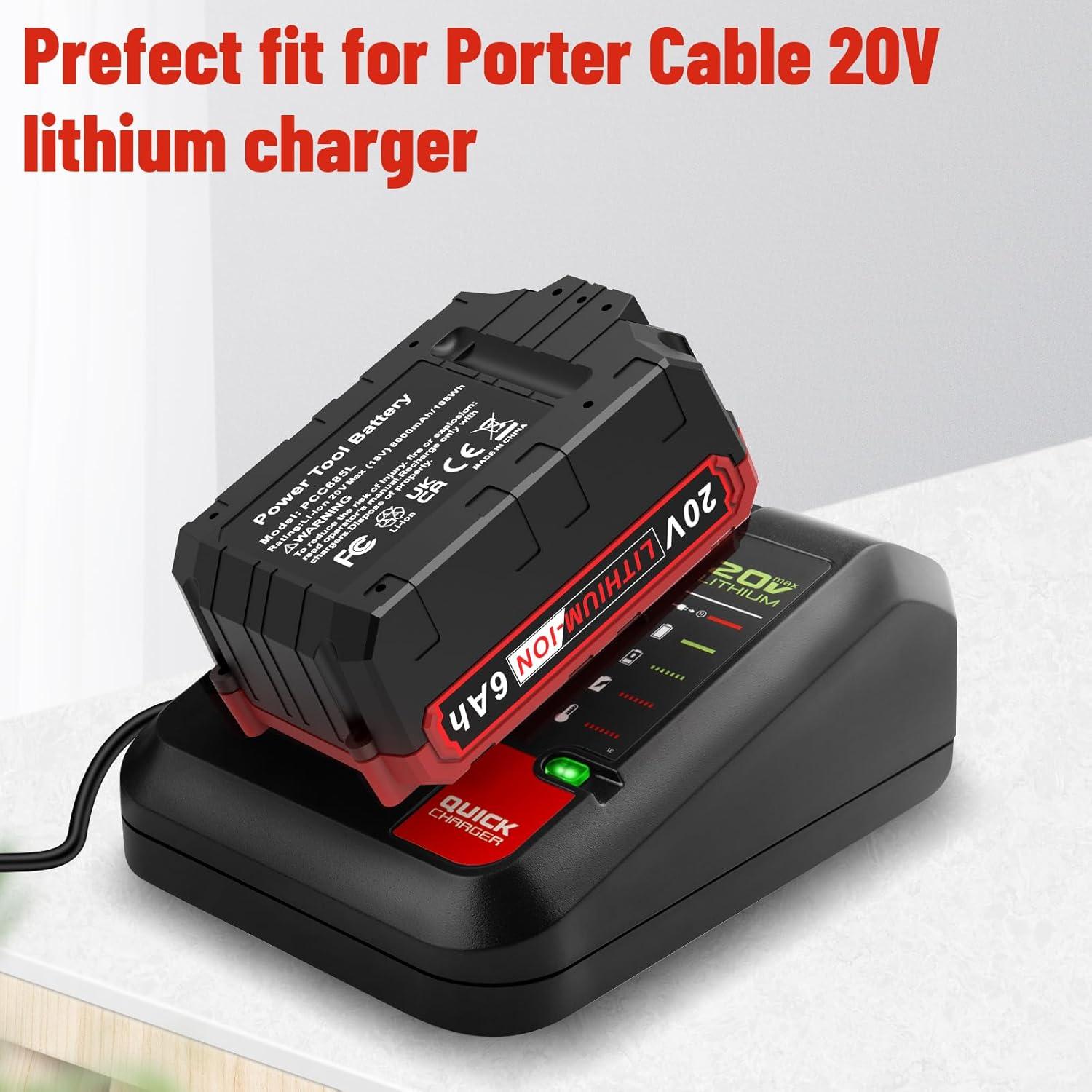 Batería de Reemplazo 20V 6000mAh Porter Cable - 2 Pack