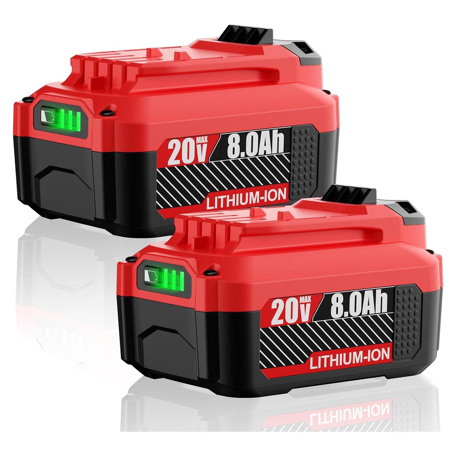 2Pack Batería Recargable 8000mAh Craftsman 20V MAX CMCB205