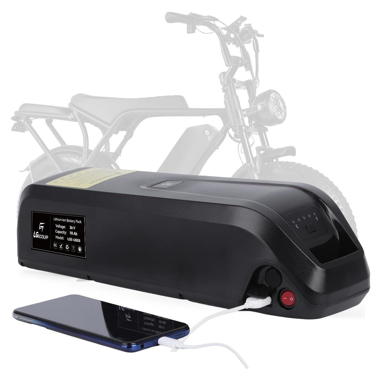 Batería de Litio 36V 10Ah LGECOLFP para Bicicleta Eléctrica