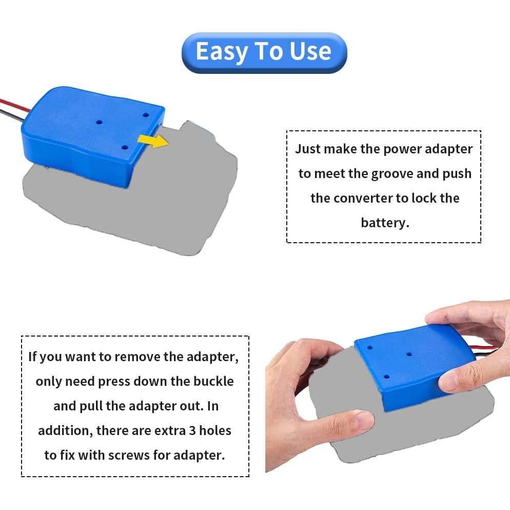 Adaptador de Rueda de Poder Crivnhar 24V Max con Fusible