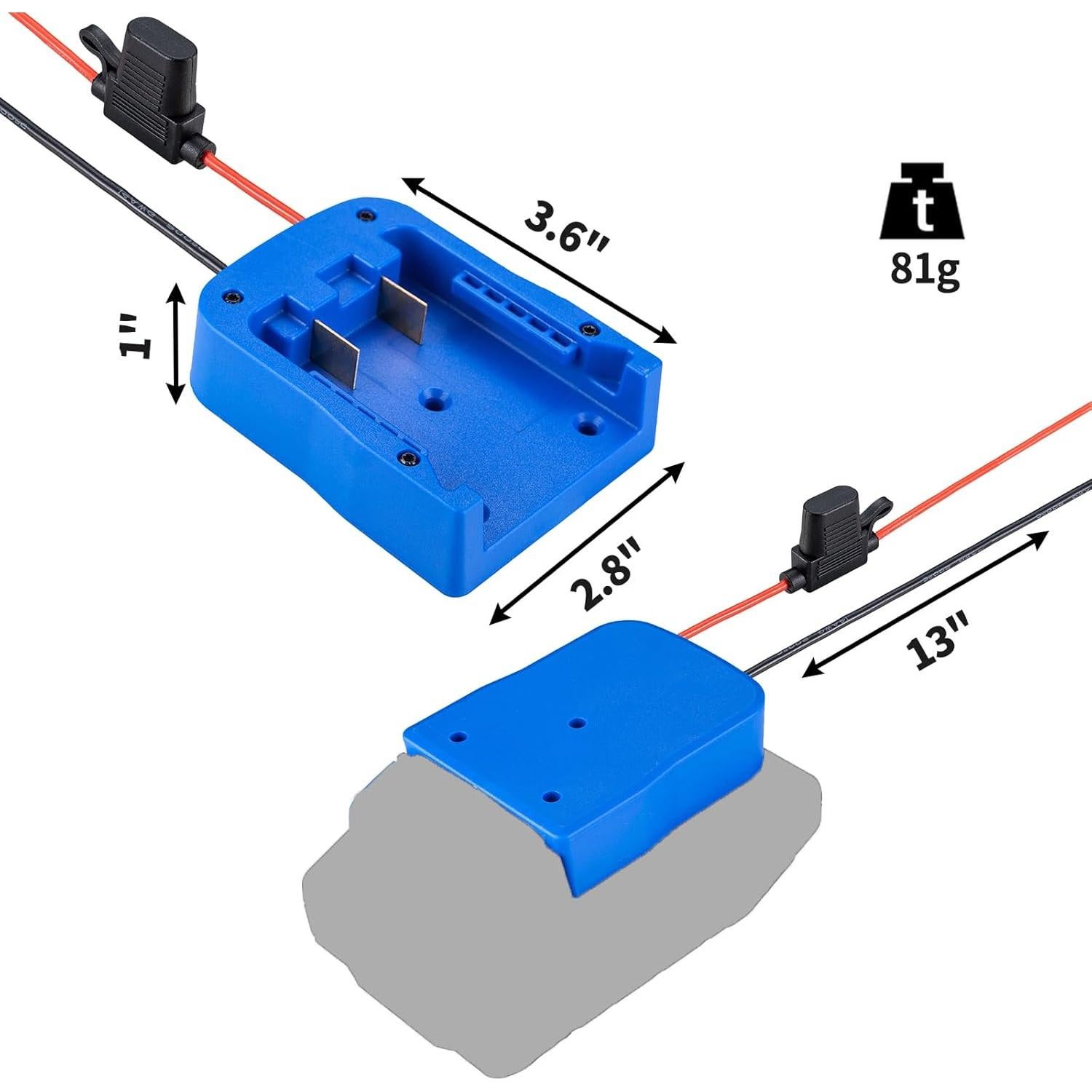 Adaptador de Rueda de Poder Crivnhar 24V Max con Fusible