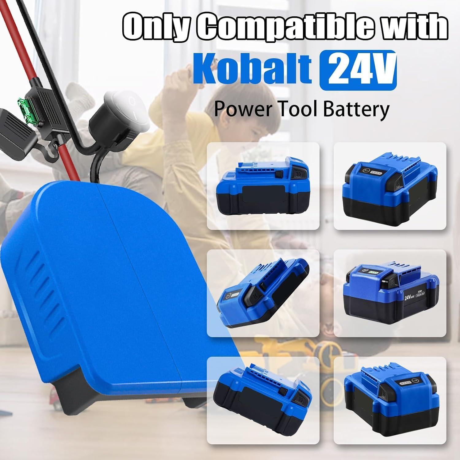 Adaptador de Rueda de Poder Kobalt 24V - 2 Paquetes con Fusibles