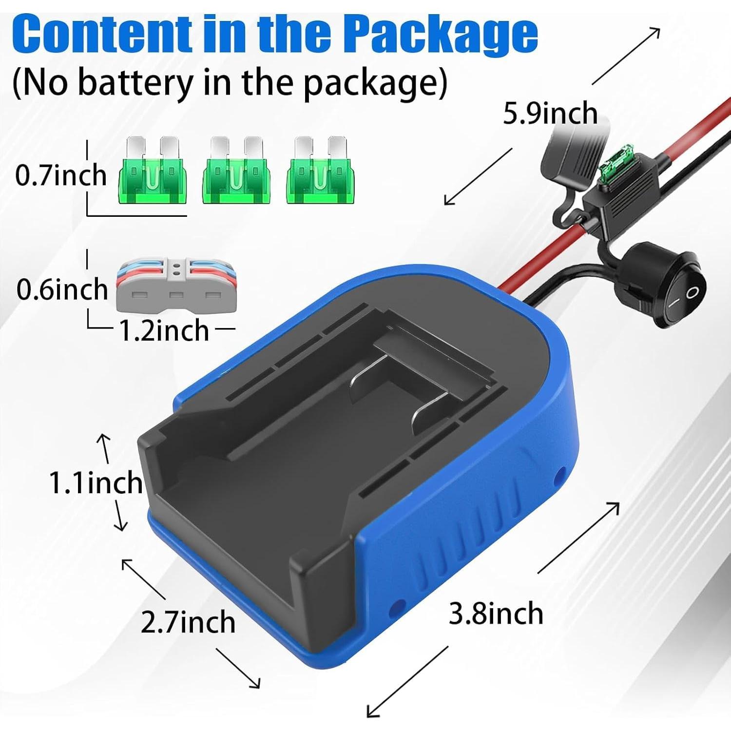 Adaptador de Rueda de Poder Kobalt 24V - 2 Paquetes con Fusibles