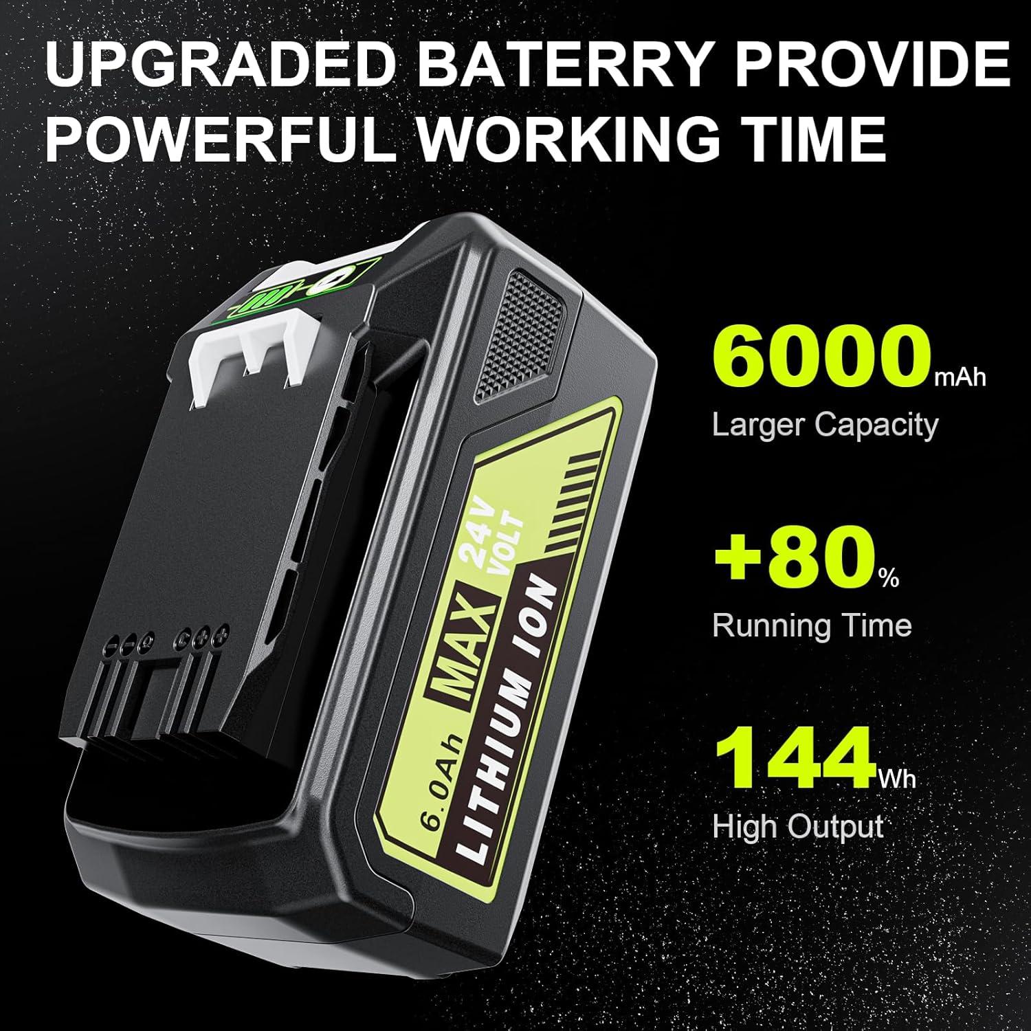 Batería de Reemplazo 6.0Ah 24V Greenworks - 4 Paquetes