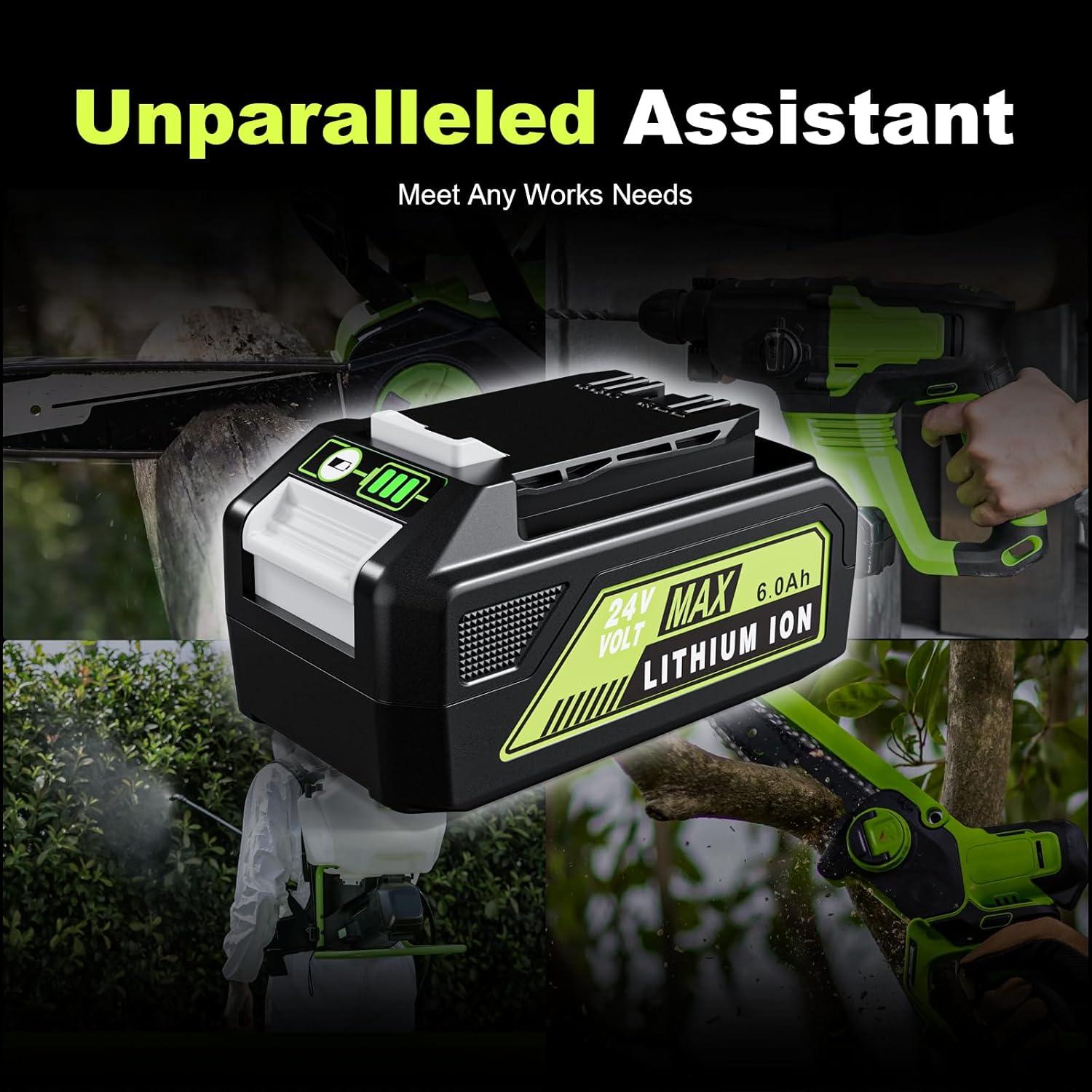 Batería de Reemplazo 6.0Ah 24V Greenworks - 4 Paquetes