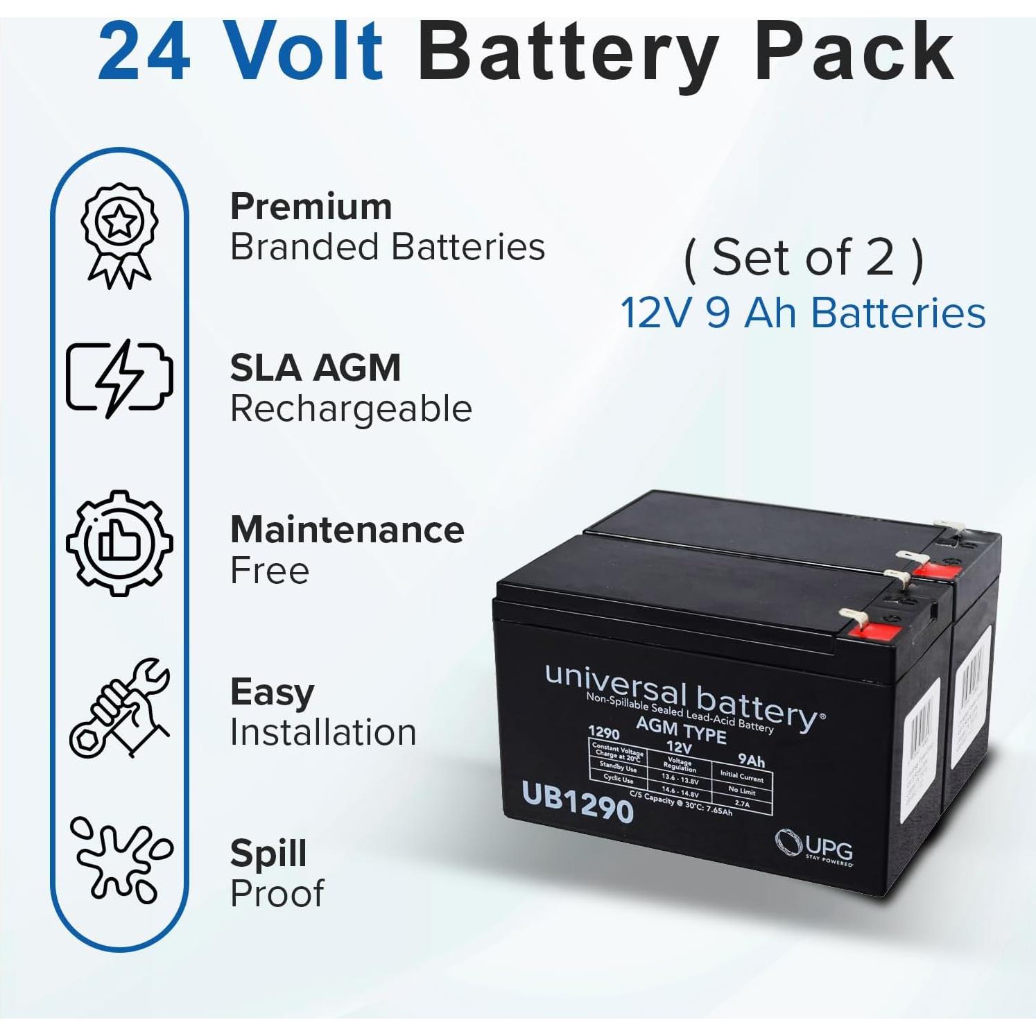 Batería AlveyTech 24V 9Ah para Scooter Razor E300/E325