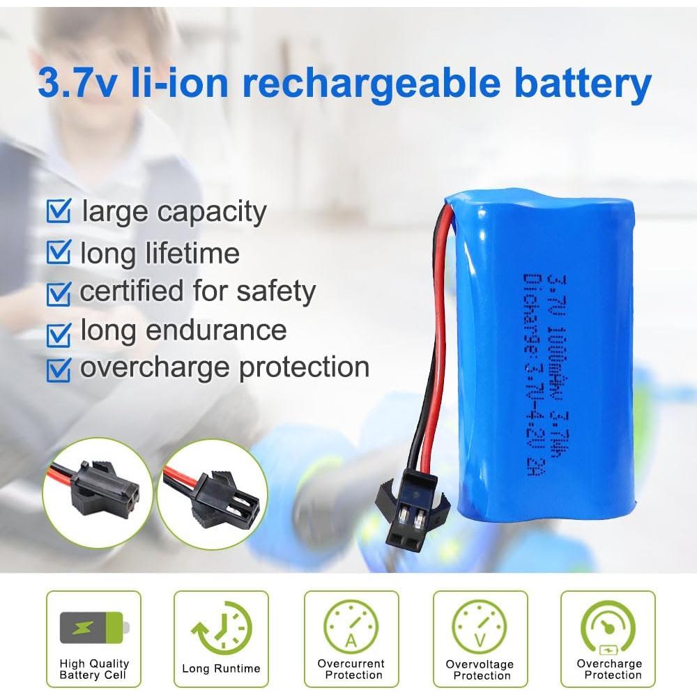 Paquete de 2 Baterías Recargables KBT 3.7V 1000mAh SM-2P