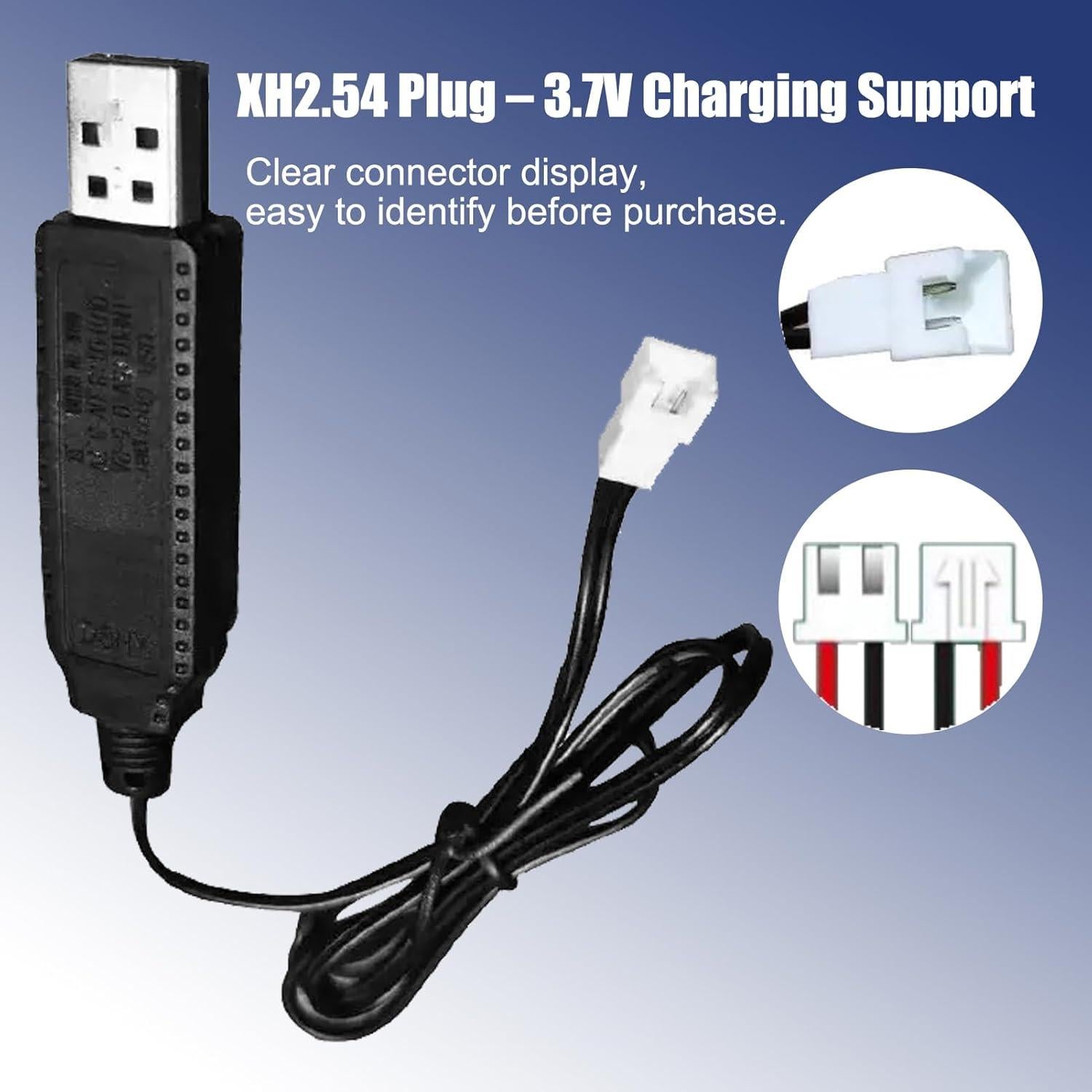 Cable de Carga USB para Coches RC AZJCKEW 2FT 3.7V LED