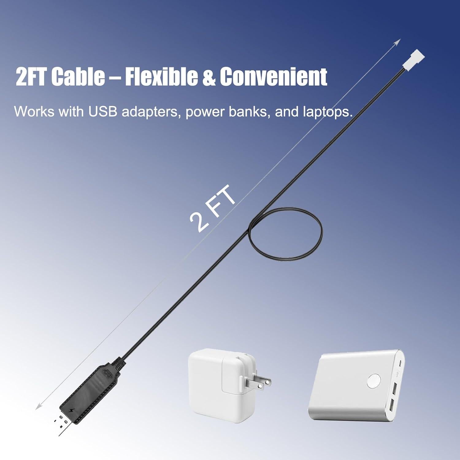 Cable de Carga USB para Coches RC AZJCKEW 2FT 3.7V LED