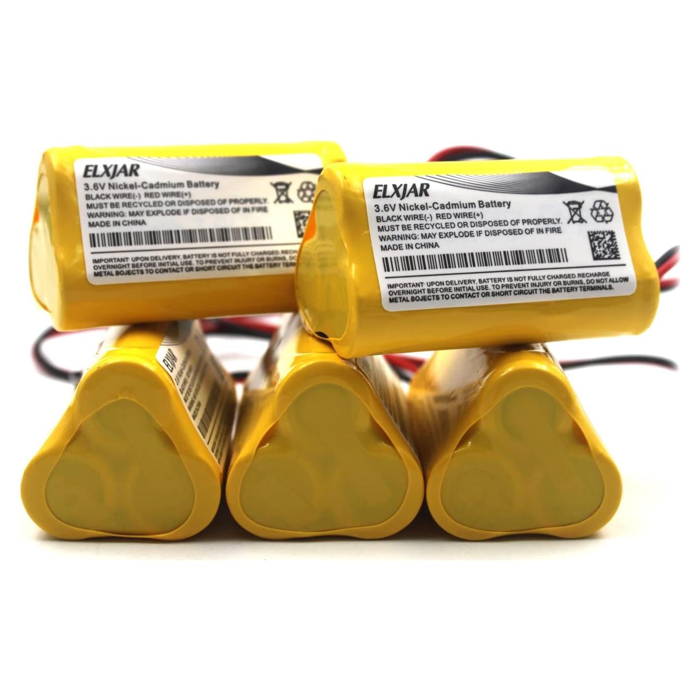 Baterías Recargables Ni-CD 3.6V 800mAh elxjar - Paquete de 5