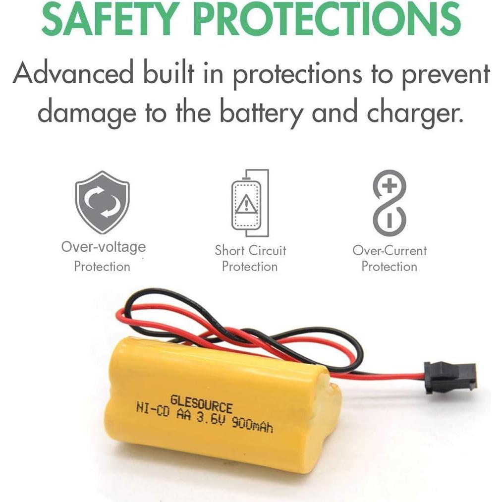 Batería Ni-Cd 3.6V 900mAh GLESOURCE para luces de emergencia