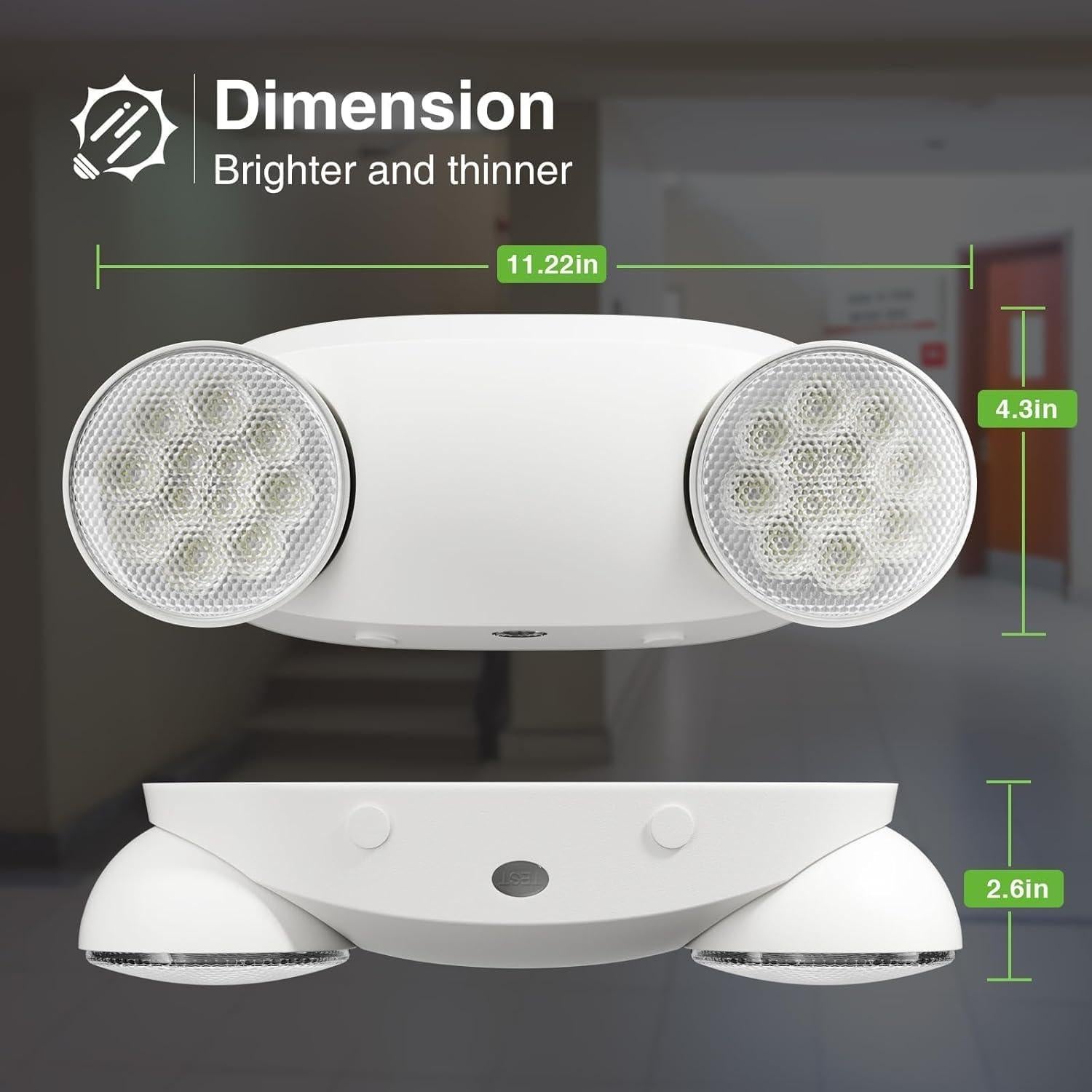 Luces de Emergencia FREELICHT 4 Paquete LED Ajustables 90 Min