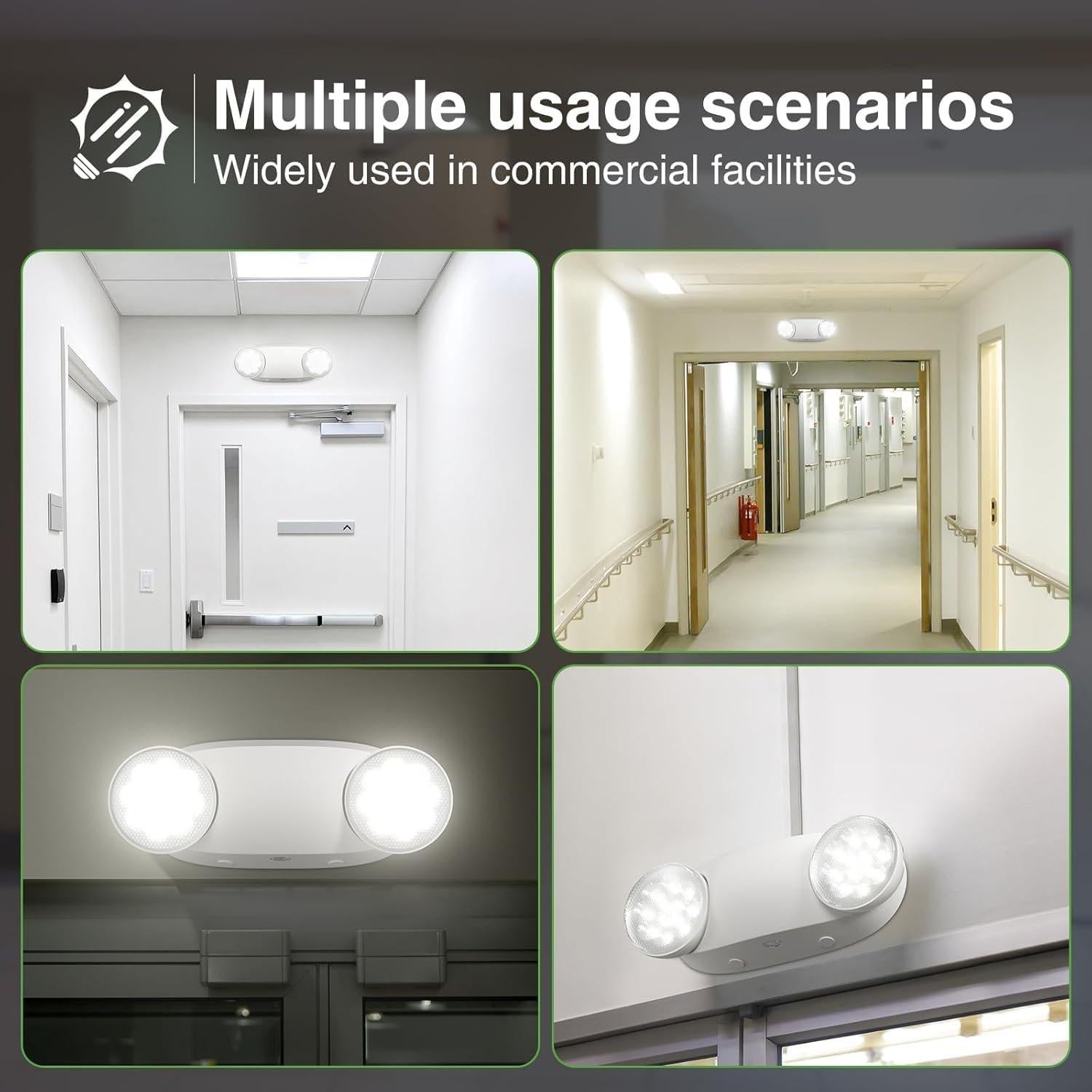 Luces de Emergencia FREELICHT 4 Paquete LED Ajustables 90 Min