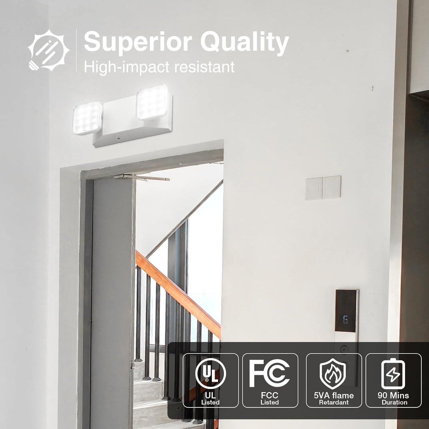 Luces de Emergencia LED FREELICHT Paquete de 4 Ajustables