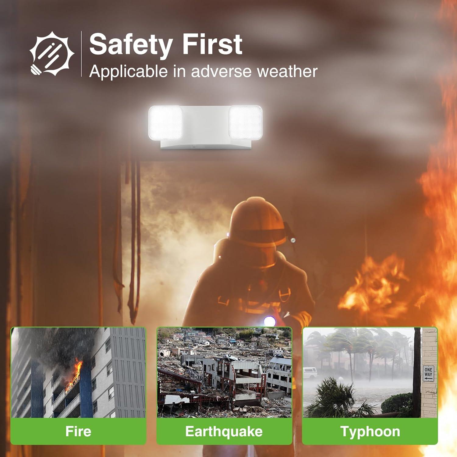 Luces de Emergencia LED FREELICHT Paquete de 4 Ajustables