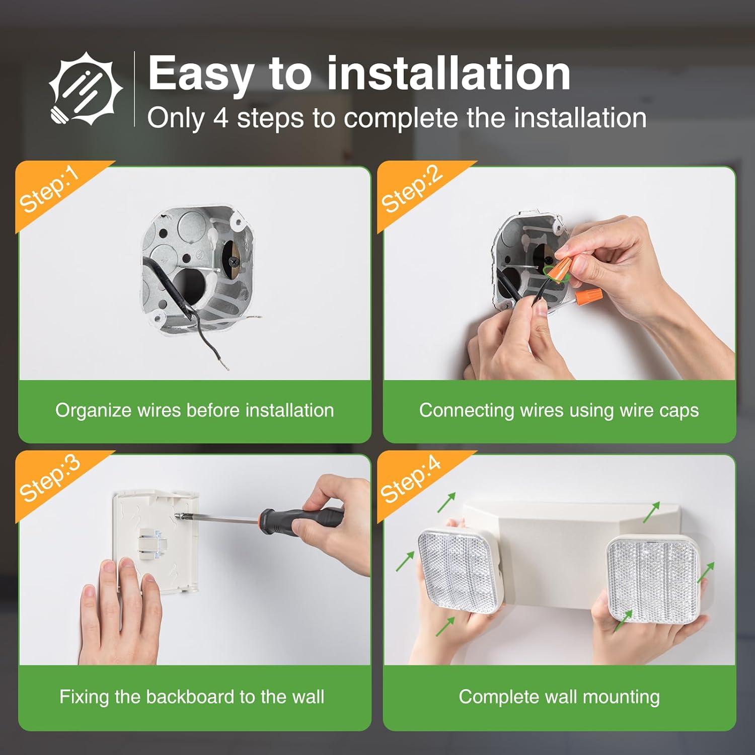 Luces de Emergencia LED FREELICHT Paquete de 4 Ajustables