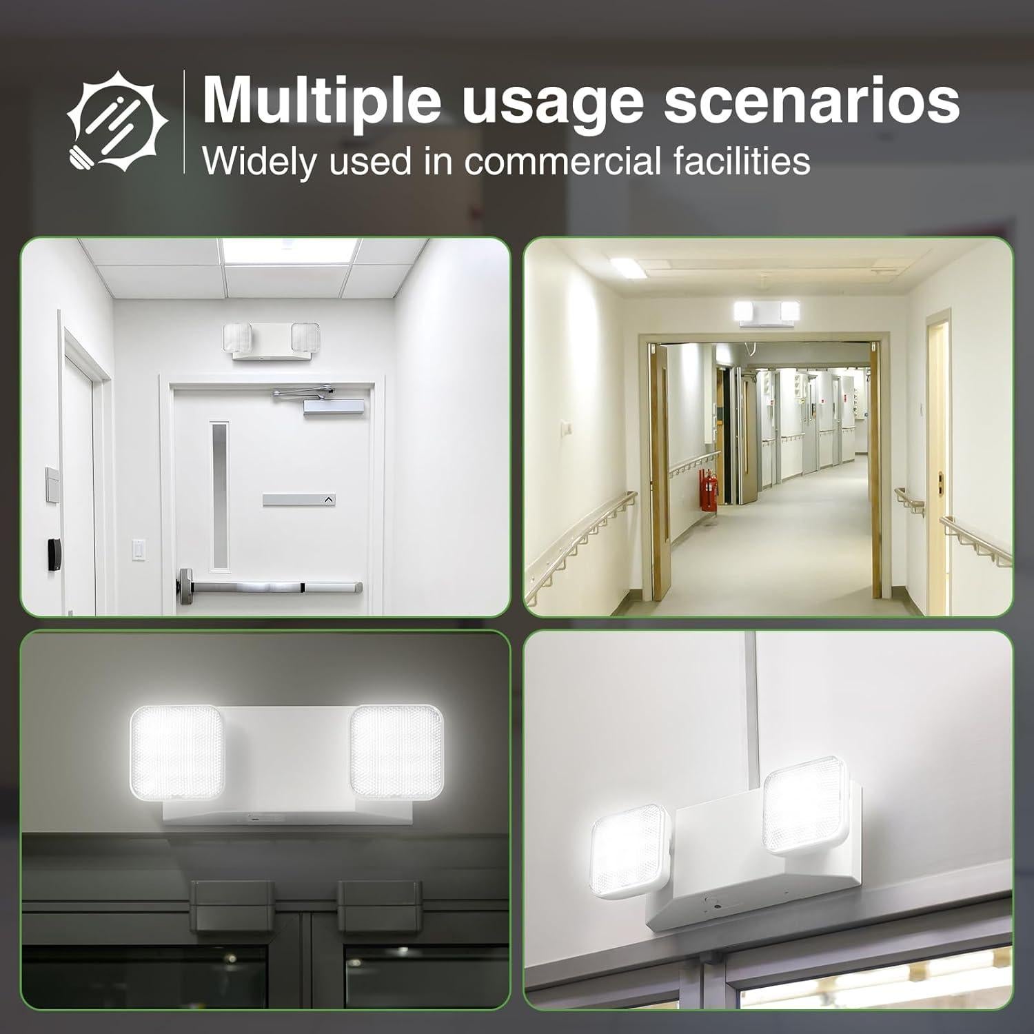 Luces de Emergencia LED FREELICHT Paquete de 4 Ajustables