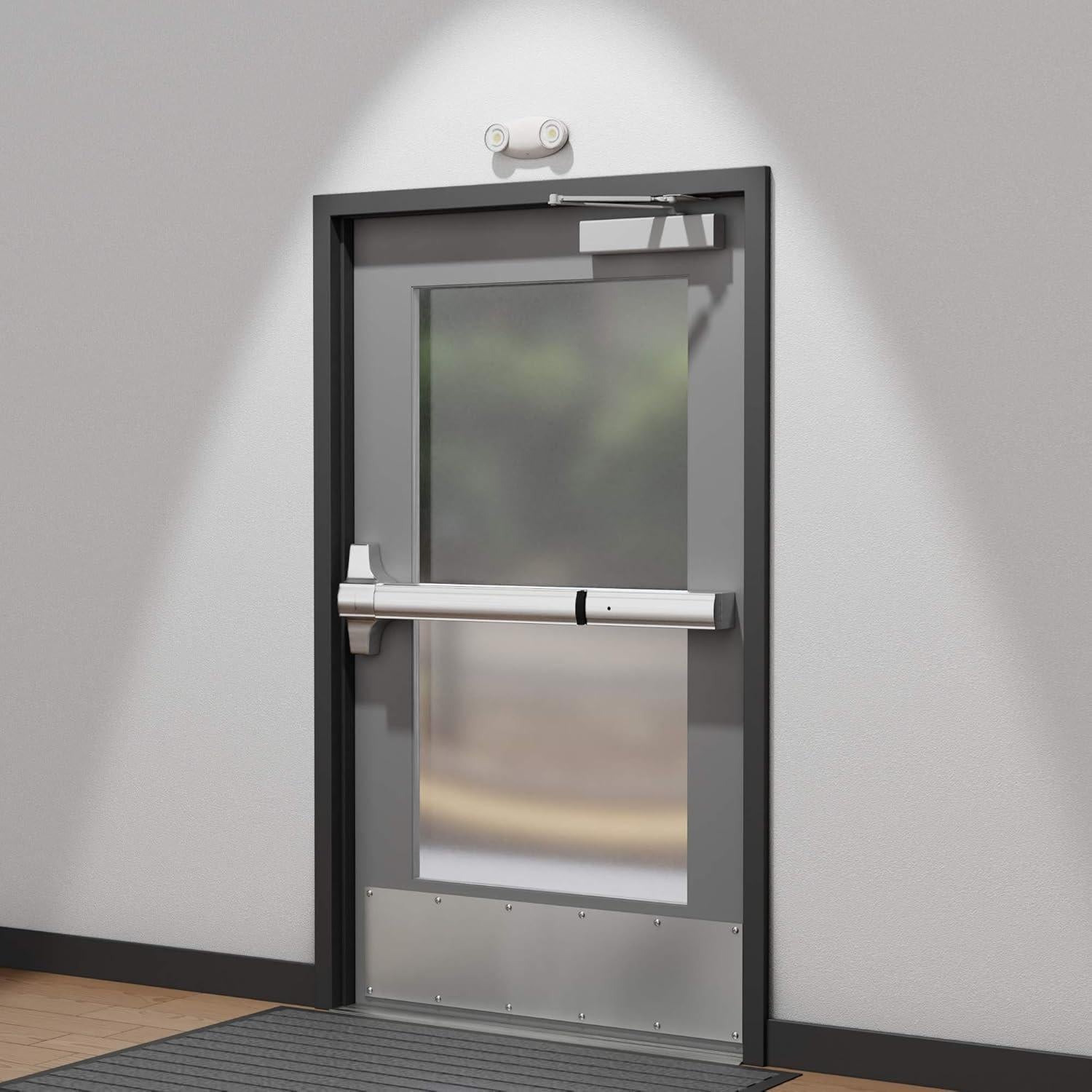 Luz de Emergencia LED Amazon Basics, Paquete de 6, Doble Cabeza