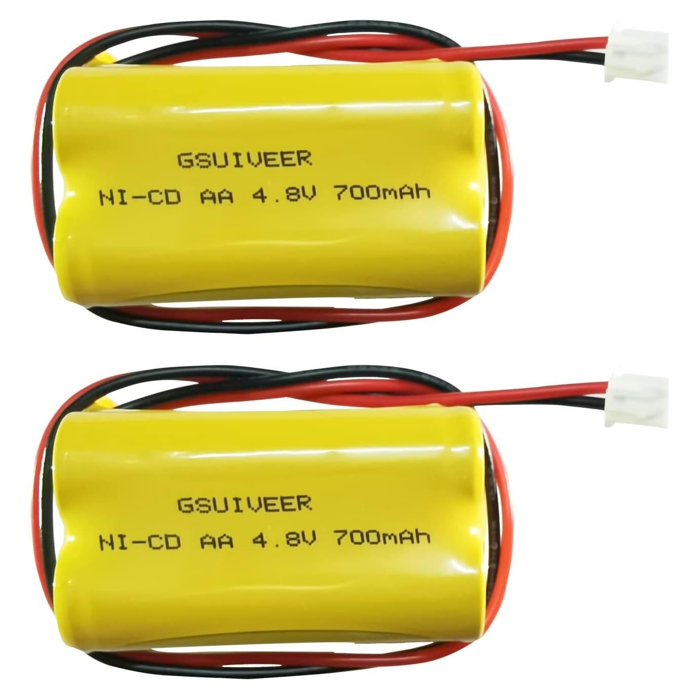 Batería Recargable Ni-Cd 4.8V 700mAh GSUIVEER para Luz de Emergencia (2 Piezas)