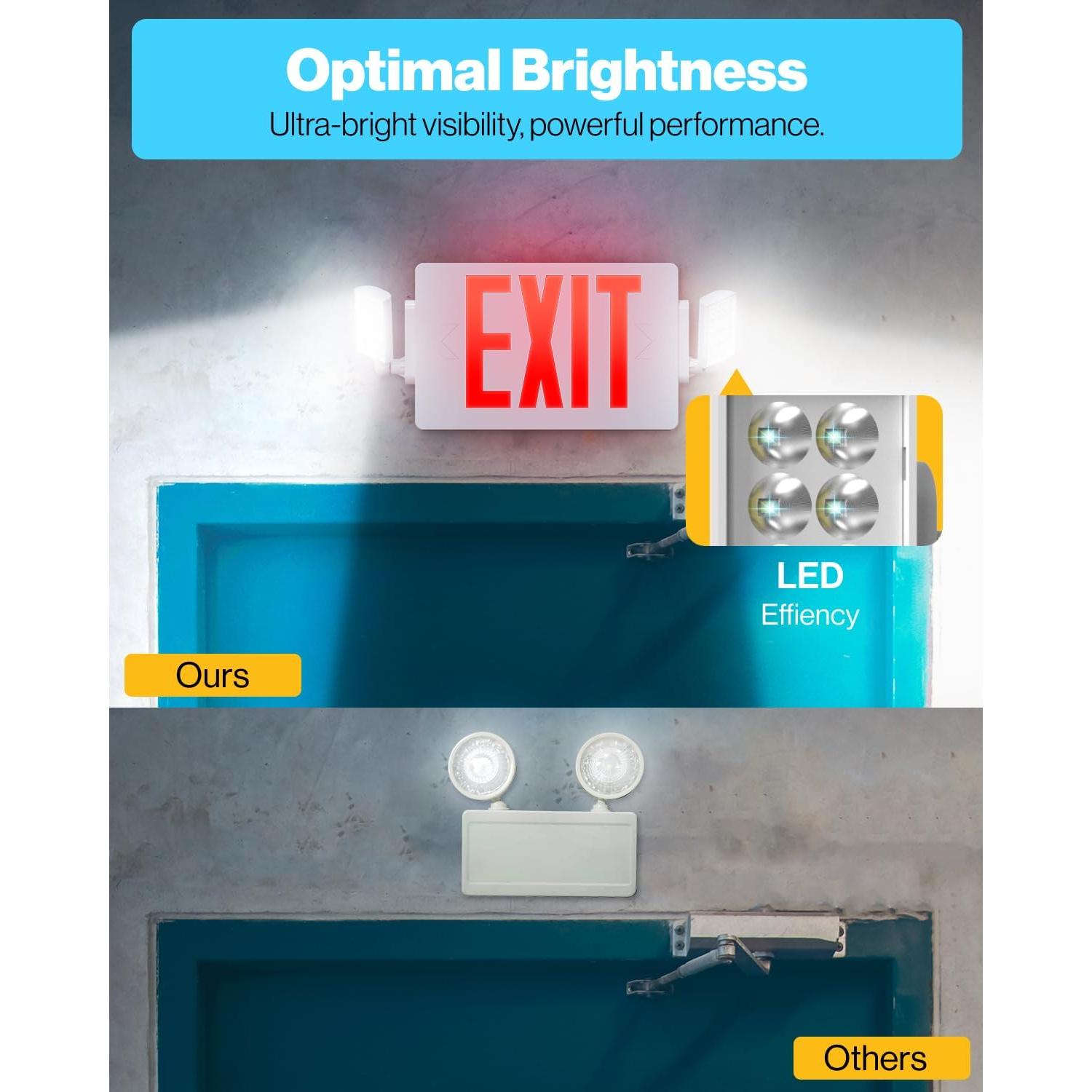 Señal de Salida LED Sunco 12 Paquete con Luces de Emergencia