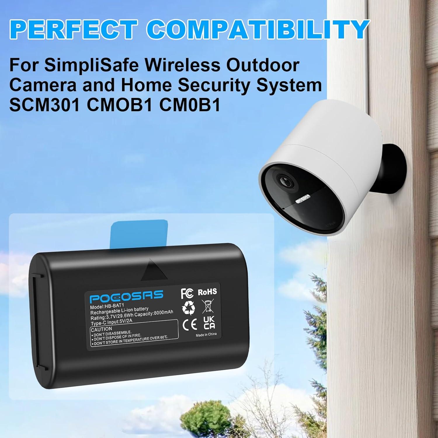 Batería Recargable SimpliSafe 8000mAh - Paquete de 2