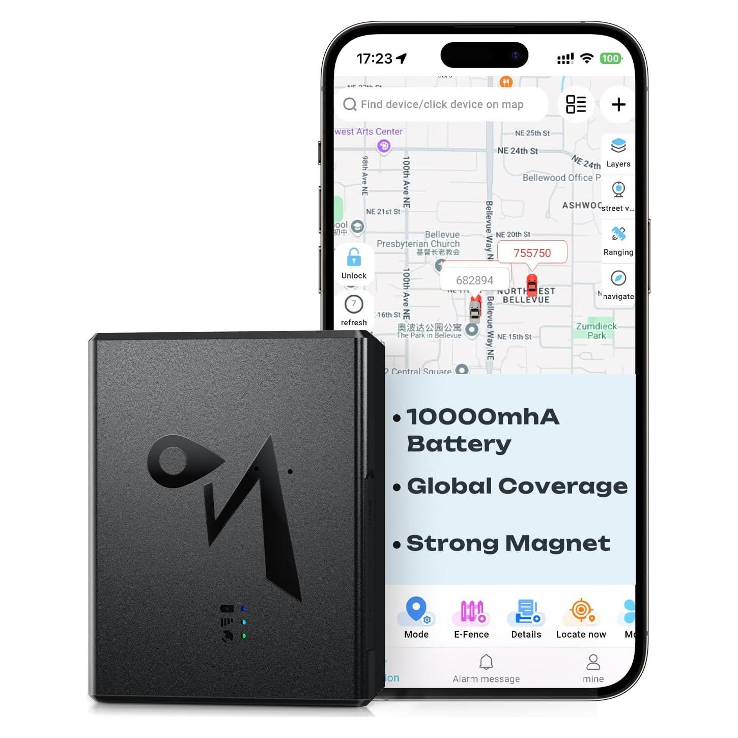 Rastreador GPS CXK GT11 para Vehículos 4G LTE Batería 10000mAh