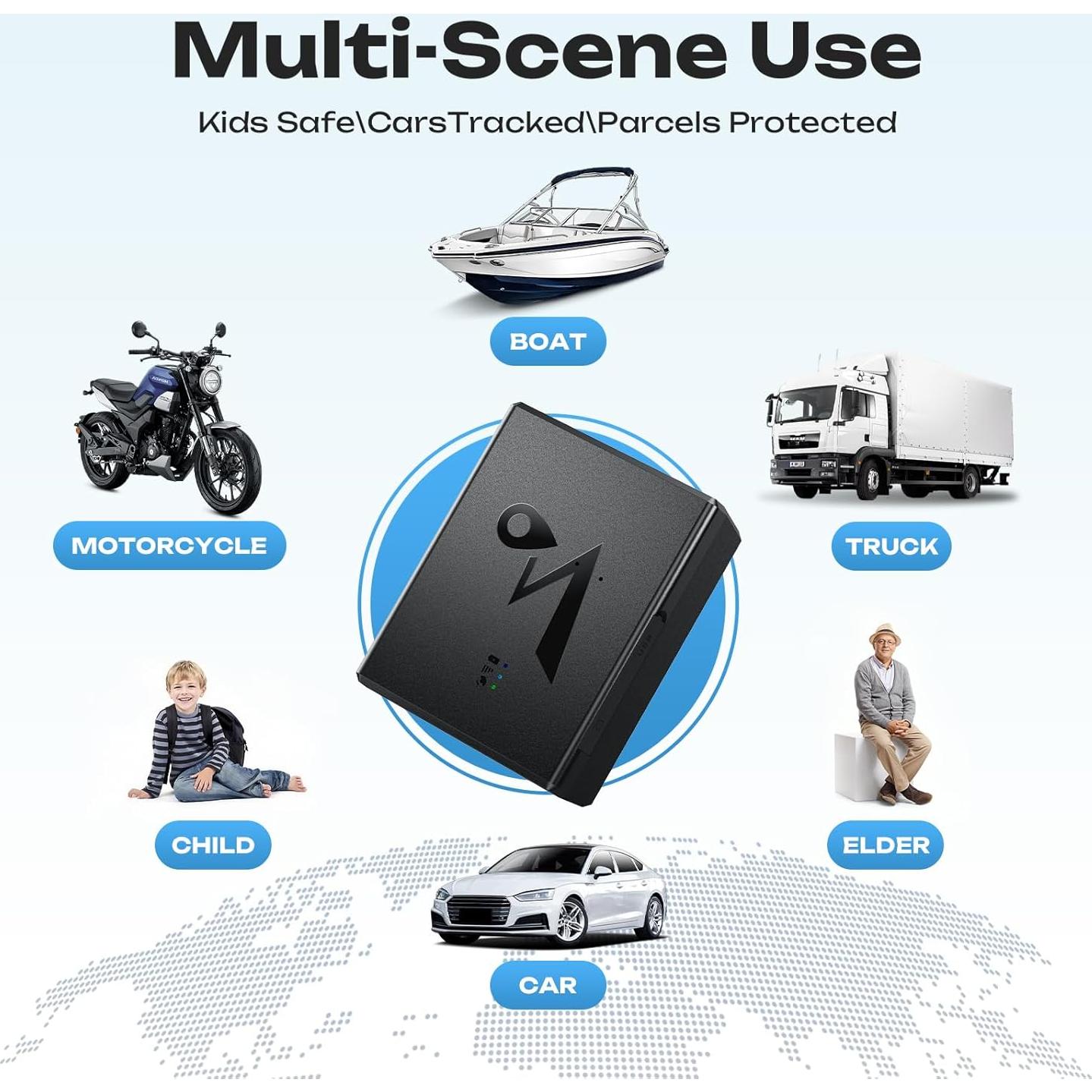 Rastreador GPS CXK GT11 para Vehículos 4G LTE Batería 10000mAh