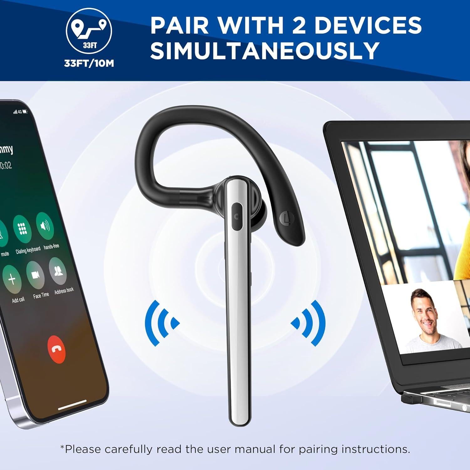 Auricular Bluetooth Inalámbrico Terunsoul SP1 con Micrófono