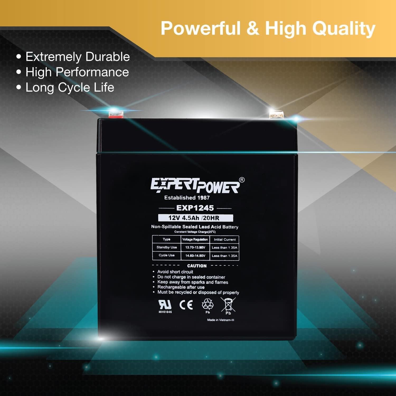 Batería Recargable ExpertPower EXP1245 12V 4.5A para Seguridad
