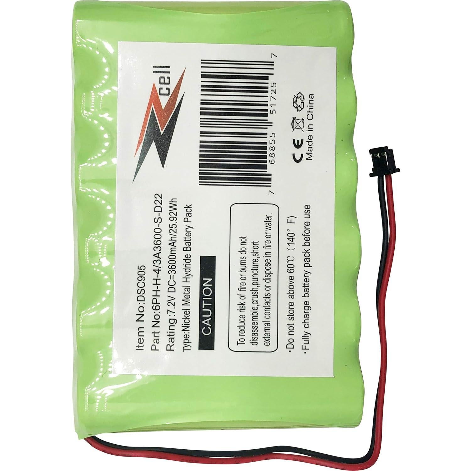 Batería ZZcell 3600mAh para Alarma DSC Impassa 9057