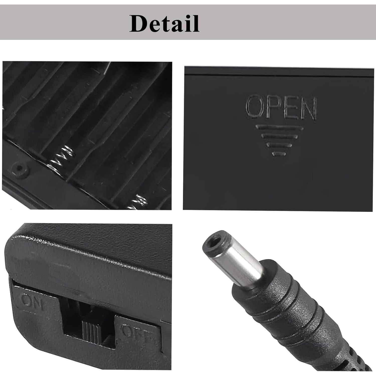 Paquete de Batería LED Neón 12V 2 Piezas con Soporte 8-AA