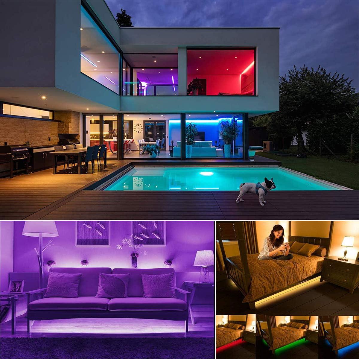 Luces de tira LED a pilas Baoyuteda 2x2m RGB con control remoto