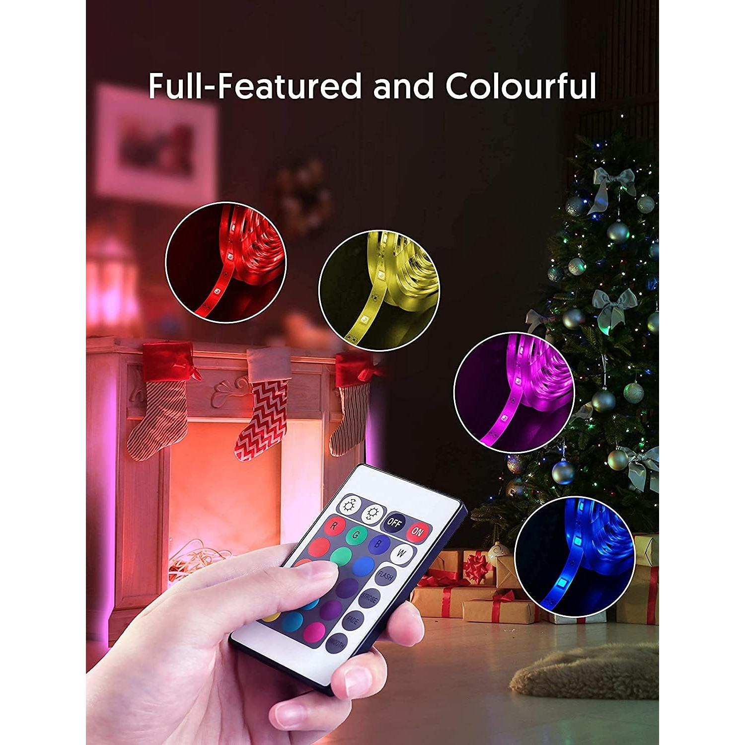 Luces de tira LED a pilas Baoyuteda 2x2m RGB con control remoto