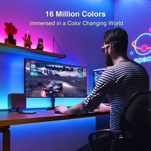 Luces de tira LED a pilas RGB 20" 4 paquetes APP control remoto