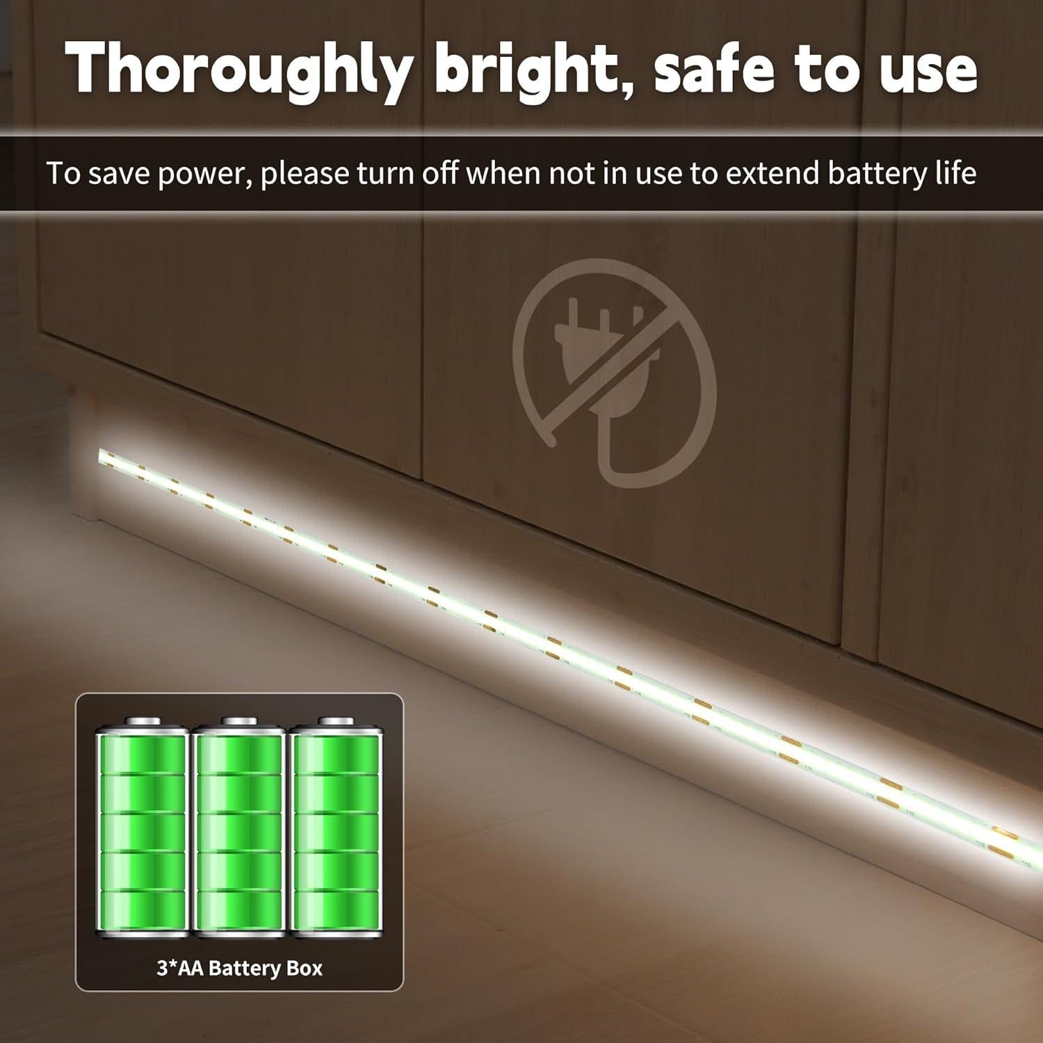 Tira LED a pilas XINGZHI 1.0m 2 paquetes Luz blanca fría