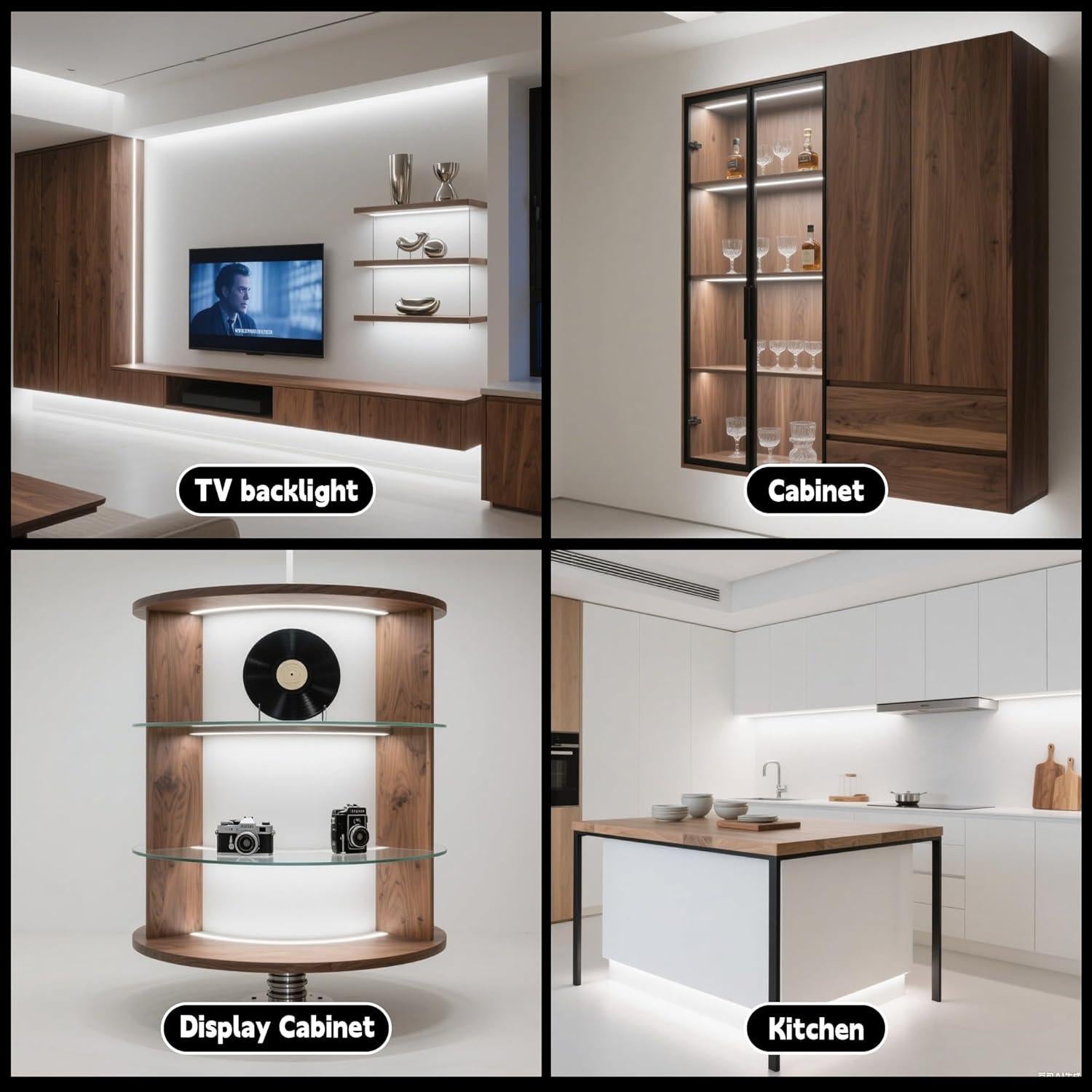 Tira LED a pilas XINGZHI 1.0m 2 paquetes Luz blanca fría