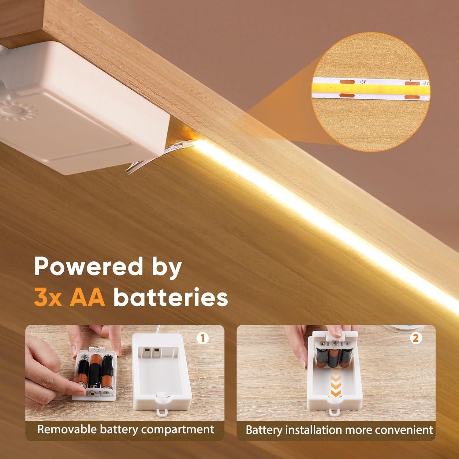 Tira de Luz LED COB Omika 1.0m 320 LEDs 2700K Blanco Cálido