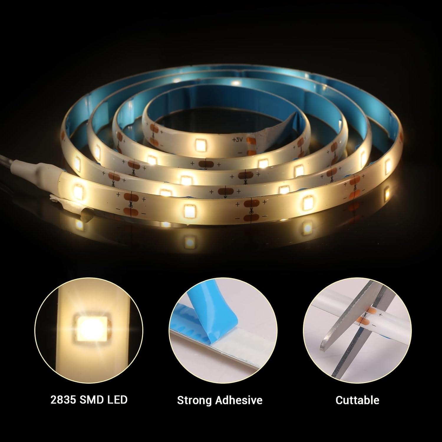 Luces de tira LED Litupshow 1m con control remoto y 8 modos