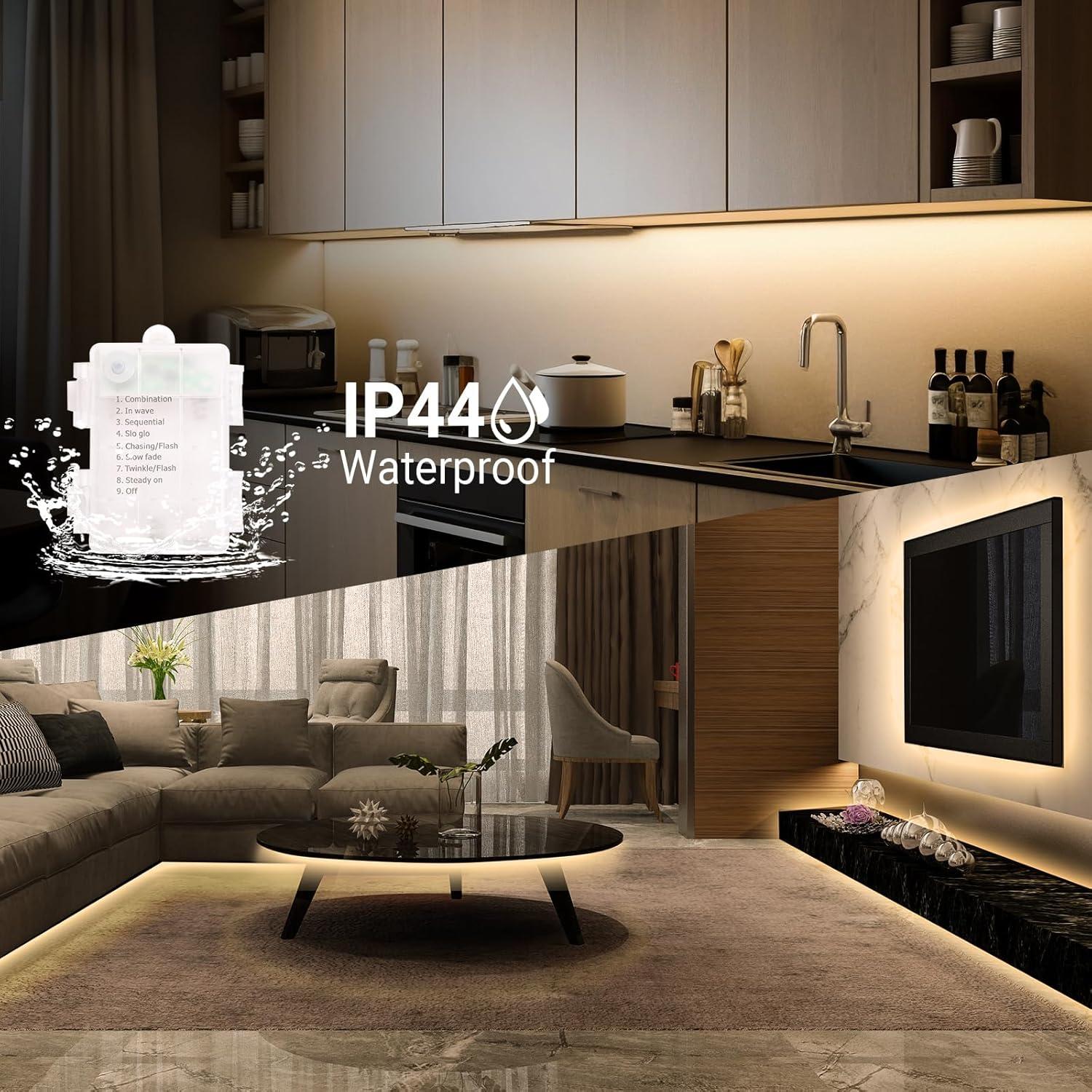 Luces de tira LED Litupshow 1m con control remoto y 8 modos