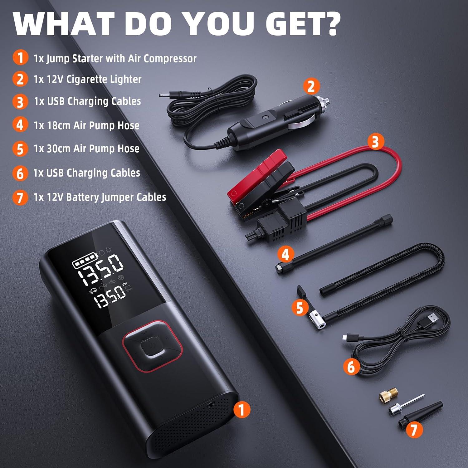 Arrancador de Salto PIRAIL T8-1 5000A con Compresor 160PSI