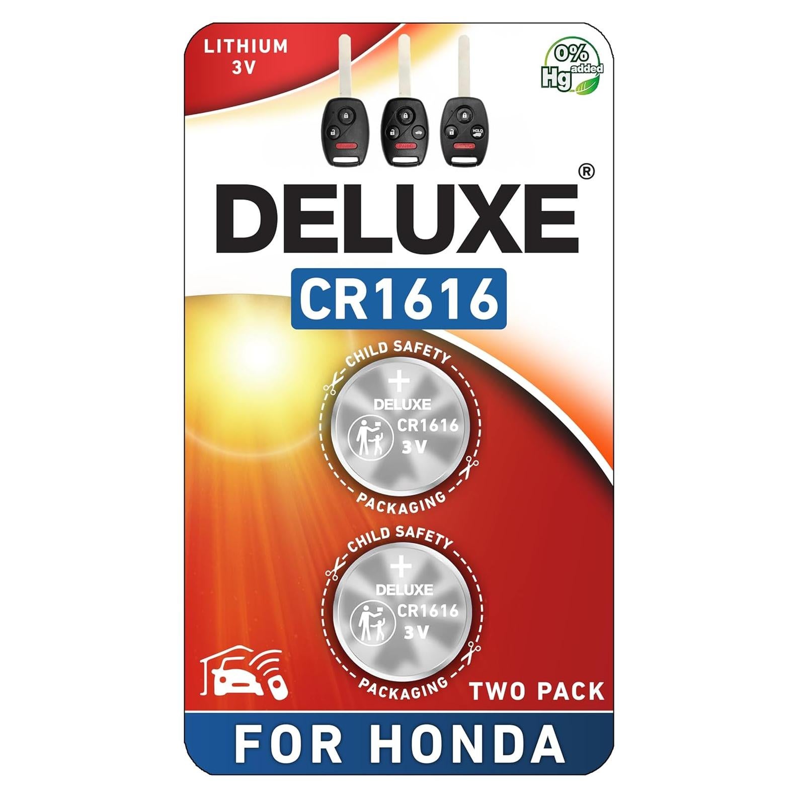 Baterías CR1616 para Llave Honda - Paquete de 2 Deluxe