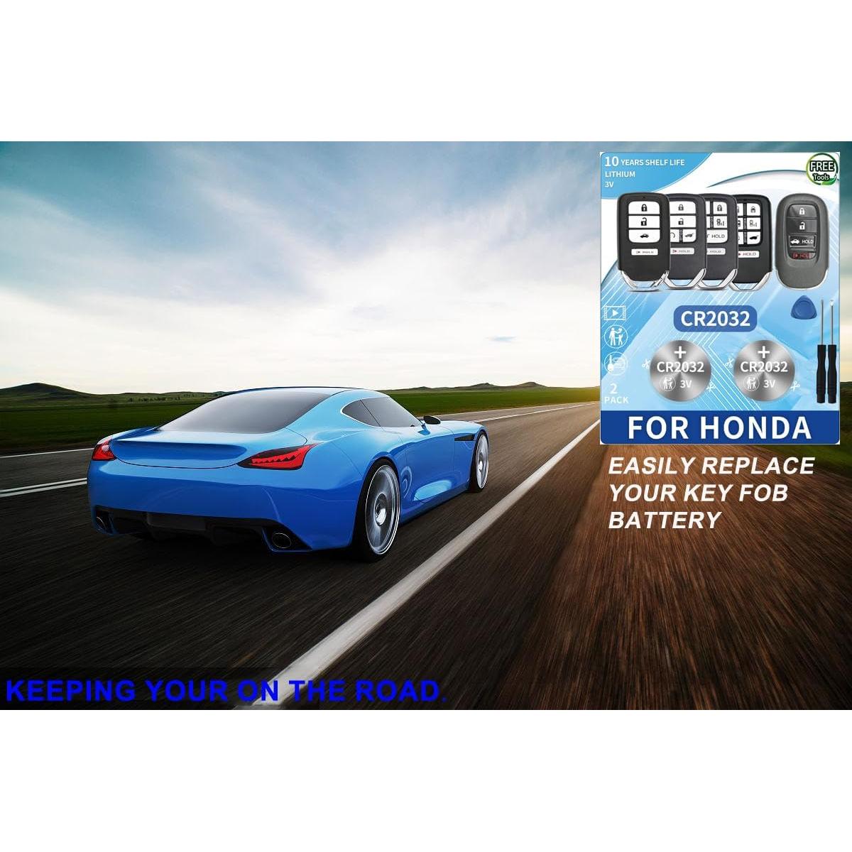 Batería CR2032 para Llave Honda - 2 Piezas + Herramientas