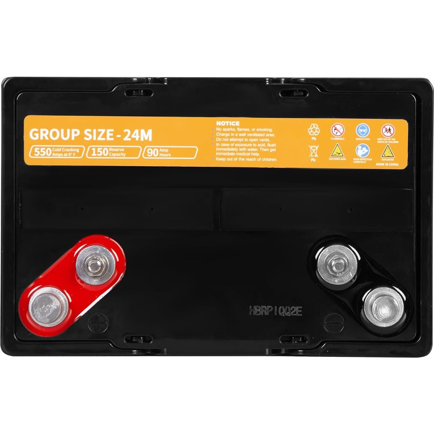 Batería AGM Doble Propósito WEIZE Grupo 24M 90Ah 12V