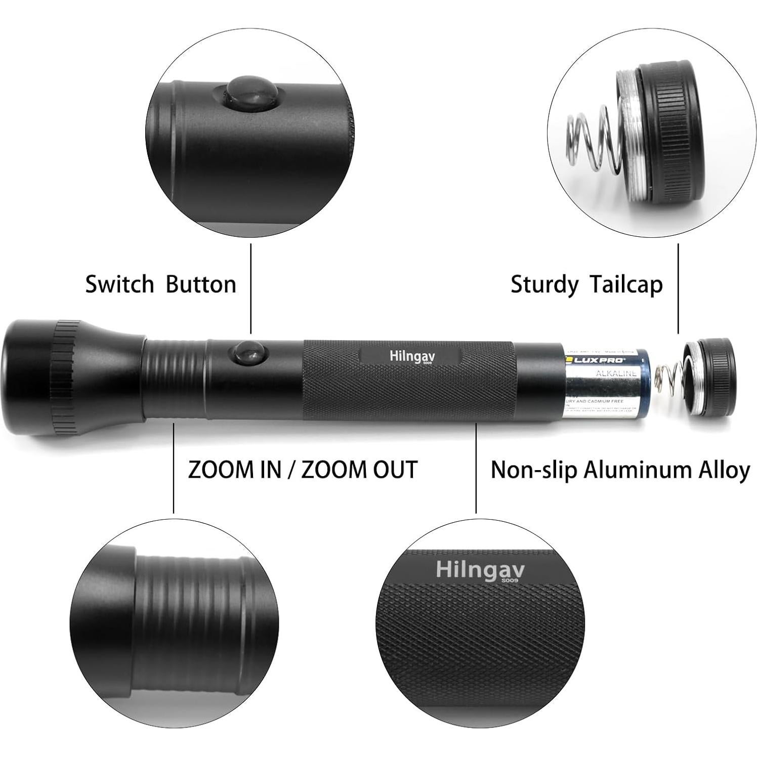 Linterna LED Grande Hilngav 300 Lúmenes Aluminio Resistente