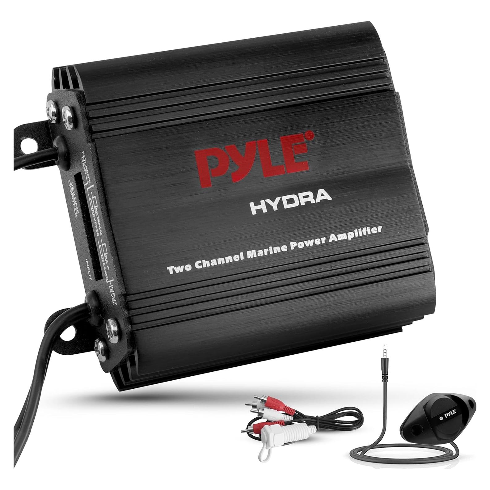 Amplificador Marino Pyle PLMRMP1B 2 Canales 400W Impermeable